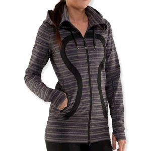 Lululemon Stride Jacket Black Stripes Galore / Black SZ 10
